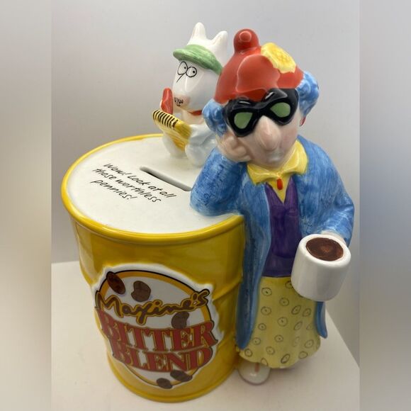 Hallmark Vintage Maxine & Floyd Bitter Blend Ceramic Coin Piggy Bank - Picture 2 of 6